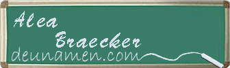 Alea Braecker Visitenkarte